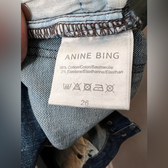 Anine Bing Button Fly Skinny Denim Jeans Medium Wash Size 26 - Picture 7 of 7